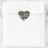 Pool & bomen Heart Sticker (Tas)
