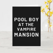 Pool Boy At The Vampire Mansion Kaart (Gele Bloem)