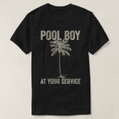 Pool Boy bij uw service T-shirt (Design voorkant)