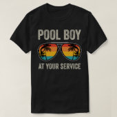 Pool Boy bij uw service T-shirt (Design voorkant)