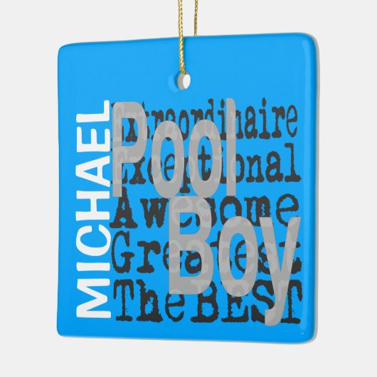 Pool Boy Extraordinaire CUSTOM Keramisch Ornament (Links)