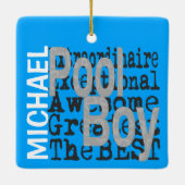 Pool Boy Extraordinaire CUSTOM Keramisch Ornament (Achterkant)