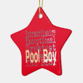 Pool Boy Extraordinaire Keramisch Ornament (Links)