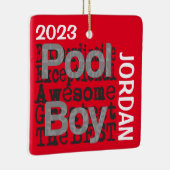 Pool Boy Extraordinaire Keramisch Ornament (Rechts)