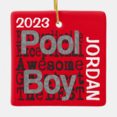 Pool Boy Extraordinaire Keramisch Ornament (Voorkant)