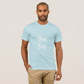 Pool Boy Fun Summer Graphic Cool Blue T-Shirt (Voorkant volledig)
