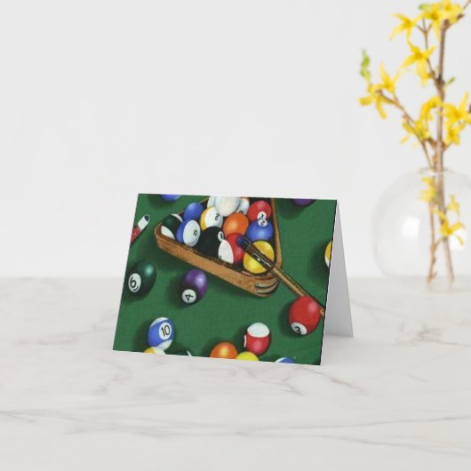 Pool Break Biljart Note Kaart (Gele Bloem)