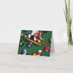 Pool Break Billiards Note Card Kaart