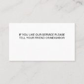 Pool Cage Screen Reparatie Visitekaartjes (Achterkant)