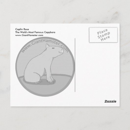 Pool Capybara Briefkaart (Achterkant)