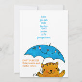 Pool Cat Birthday Invitation for Child (Achterkant)