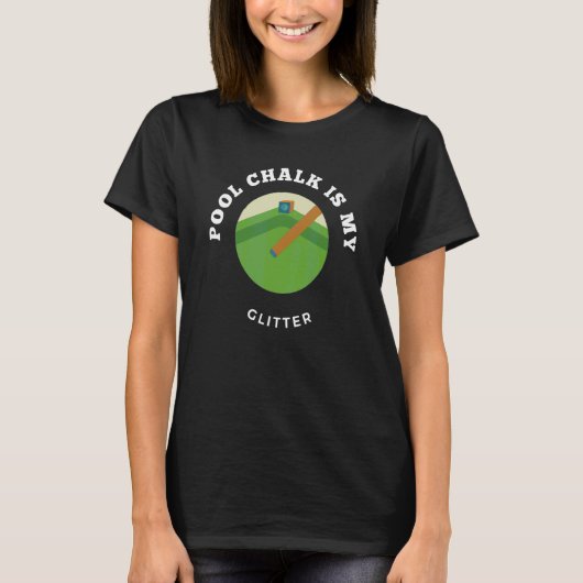 Pool Chalk Billard-tabel T-shirt (Voorkant)