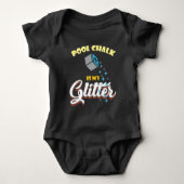 Pool Chalk is mijn Glitter Billard Biliard Snooker Romper (Voorkant)