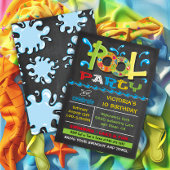 Pool Chalkboard met waterspatten Kaart