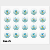 Pool Chick #3 Ronde Sticker (Vel)