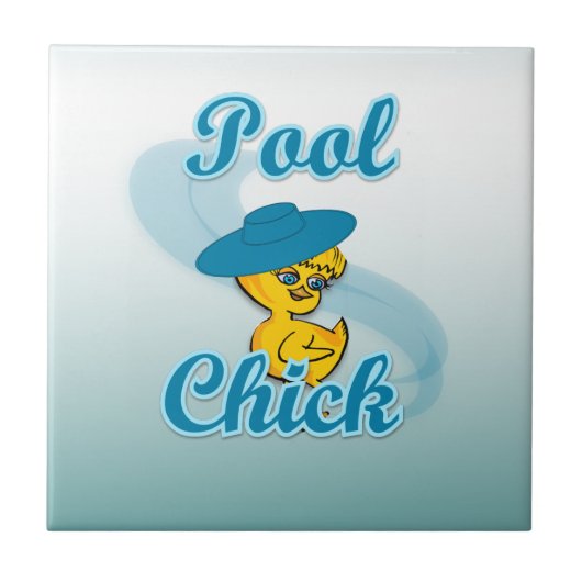 Pool Chick #3 Tegeltje (Voorkant)