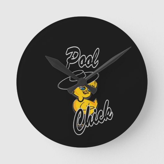 Pool Chick #4 Ronde Klok (Voorkant)