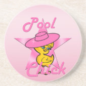 Pool Chick #8 Zandsteen Onderzetter (Voorkant)