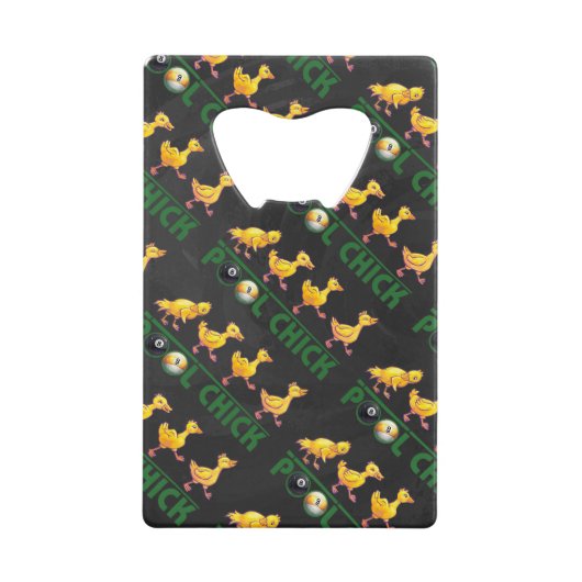 Pool Chick Creditkaart Flessenopener (Voorkant)