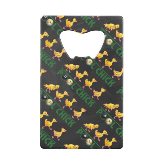 Pool Chick Creditkaart Flessenopener (Achterkant)