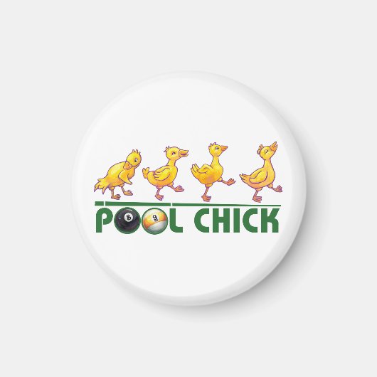 Pool Chick Magneet (Voorkant)