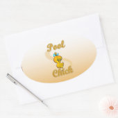 Pool Chick Ovale Sticker (Envelop)