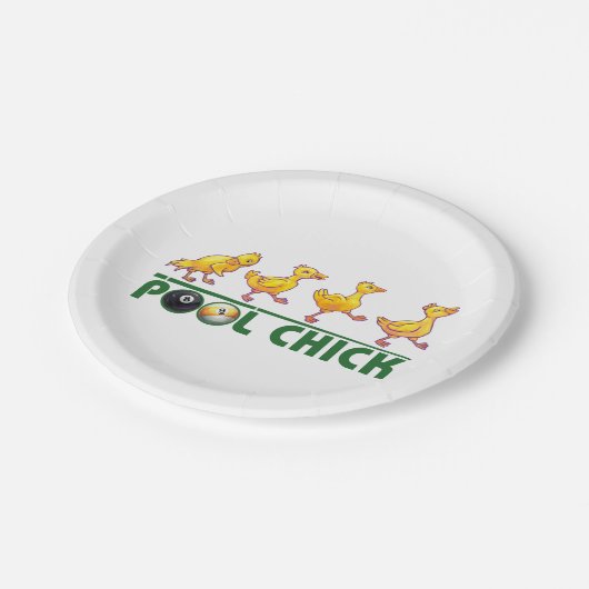 Pool Chick Papieren Bordje (Gekanteld)