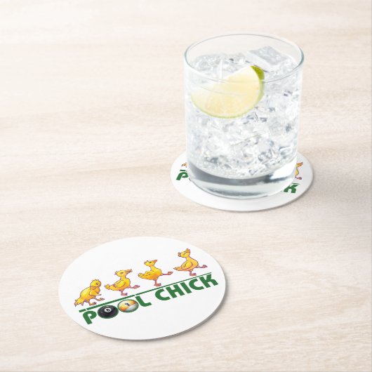 Pool Chick Ronde Kartonnen Onderzetter (Insitu)
