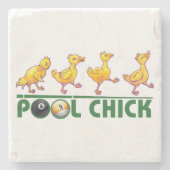 Pool Chick Stenen Onderzetter (Voorkant)