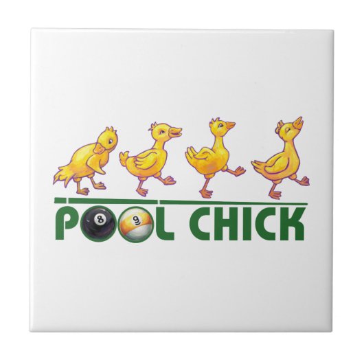 Pool Chick Tegeltje (Voorkant)