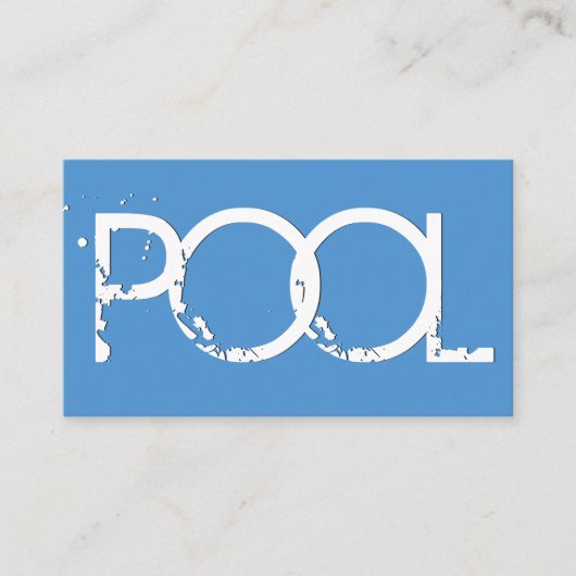 POOL CLEANER Grunge Style V64H BLUE Visitekaartje (Voorkant)