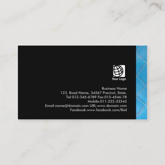 Pool Cleaner Handel Vaardigheid Duidelijk Blauw Wa Visitekaartje (Achterkant)