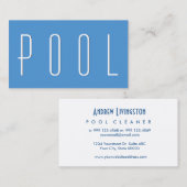 POOL CLEANER Simple Style V64G BLUE Visitekaartje (Voorkant / Achterkant)