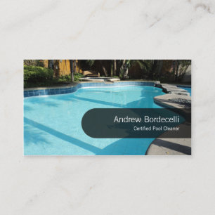 Pool Cleaner Visitekaartje Duidelijk Zwembad