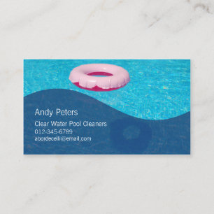 Pool Cleaner Visitekaartje Duidelijk Zwembad