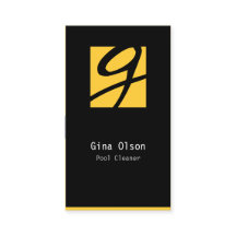 Pool Cleaner Visitekaartje Monogram Blok