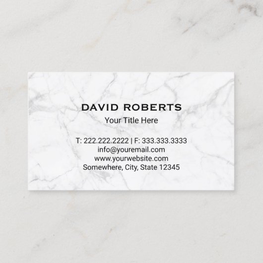 Pool Cleaning & Maintenance Service Trendy Marble Visitekaartje (Achterkant)