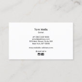 Pool Cleaning Service Logo Visitekaartje (Achterkant)