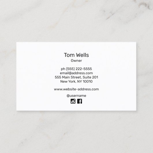 Pool Cleaning Service Logo Visitekaartje (Achterkant)