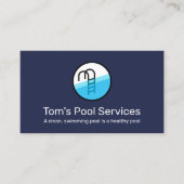 Pool Cleaning Service Logo Visitekaartje (Voorkant)
