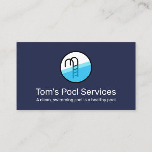 Pool Cleaning Service Logo Visitekaartje