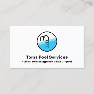 Pool Cleaning Service Logo Visitekaartje