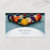 Pool Coach Billiard Visitekaartje (Voorkant)