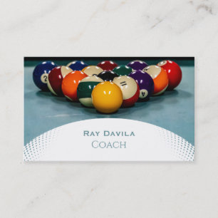 Pool Coach Billiard Visitekaartje
