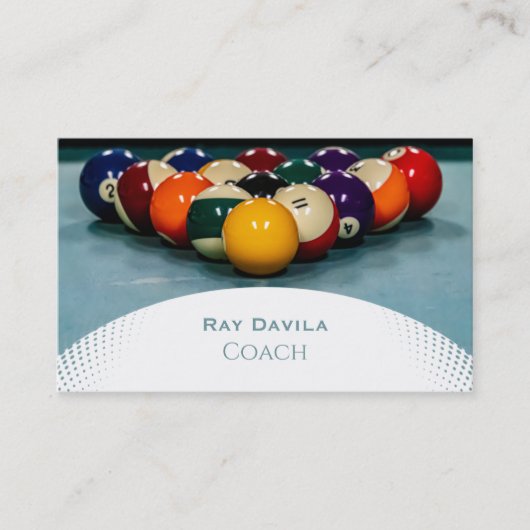 Pool Coach Billiard Visitekaartje (Voorkant)