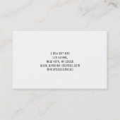 Pool Coach Billiard Visitekaartje (Achterkant)