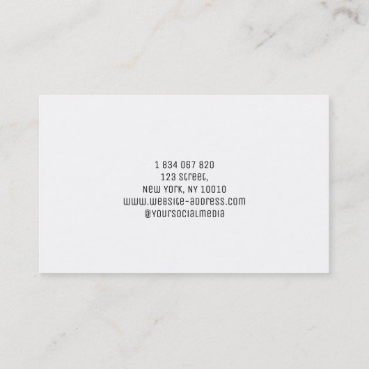 Pool Coach Billiard Visitekaartje (Achterkant)