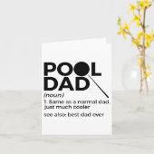 Pool Dad Definition Funny Billiards Best Pap Ever Kaart (Gele Bloem)