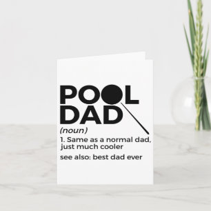 Pool Dad Definition Funny Billiards Best Pap Ever Kaart