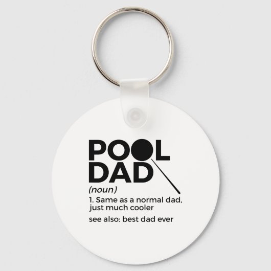 Pool Dad Definition Funny Billiards Best Pap Ever Sleutelhanger (Voorkant)